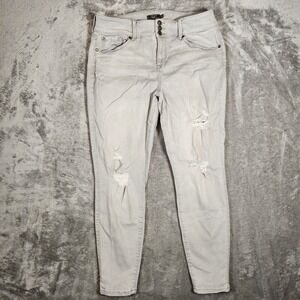 Torrid Jeggings Women's 34X29 (Tag 18R) Super‎ Soft Gray Distressed Pre-Owned